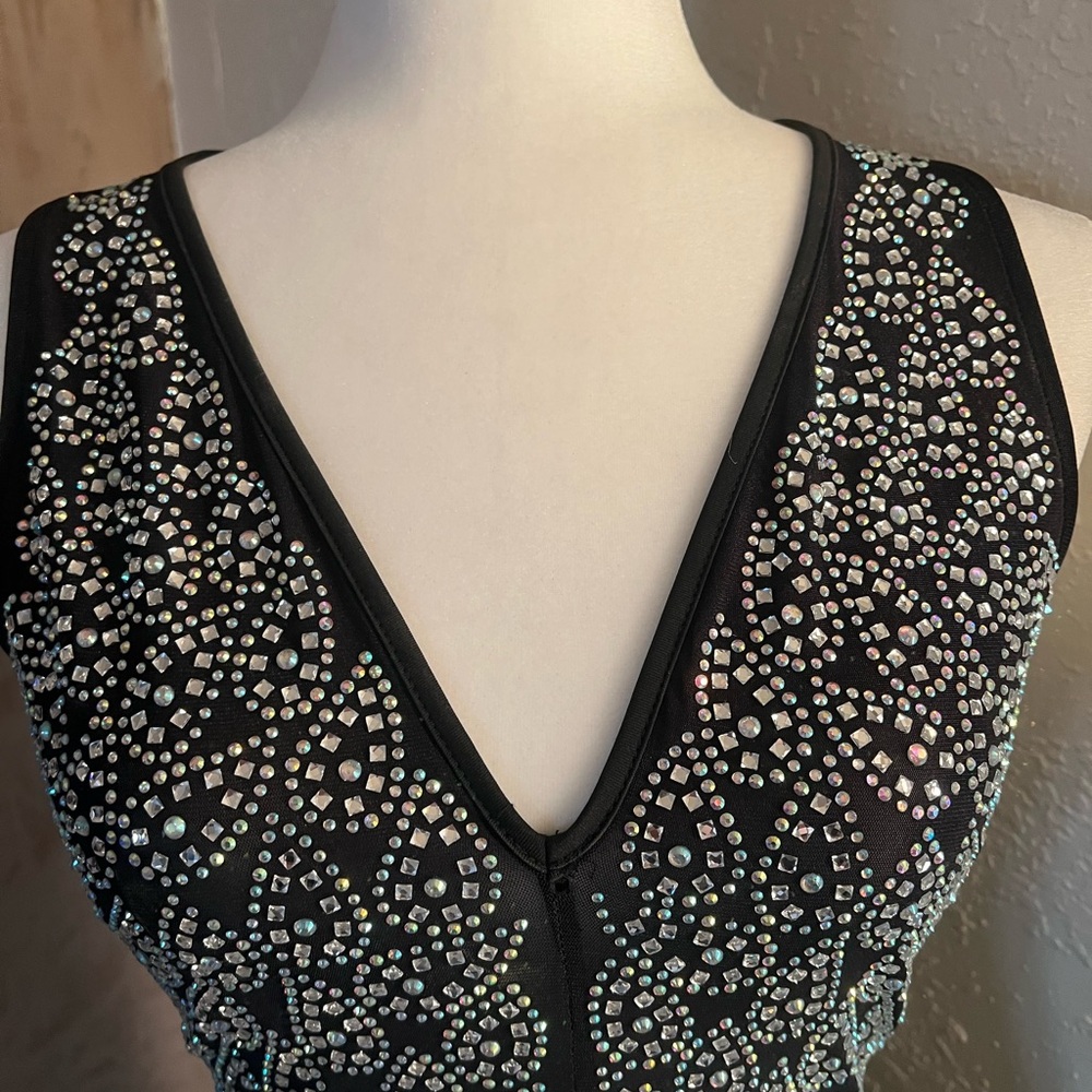 BANJUL SHEER MESH RHINESTONES DRESS - Picture 6 of 14